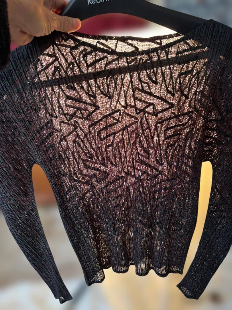 ISSEYMIYAKE プリーツ 透け感 ジグザグ模様 シャツ ISSEYMIYAKE シャツ