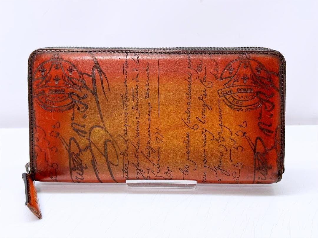 美品　ベルルッティ　イタウバ　スクリットレザー　ロングジップウォレット　長財布 Berluti（ベルルッティ） イタウバ スクリットレザー ロングジップ