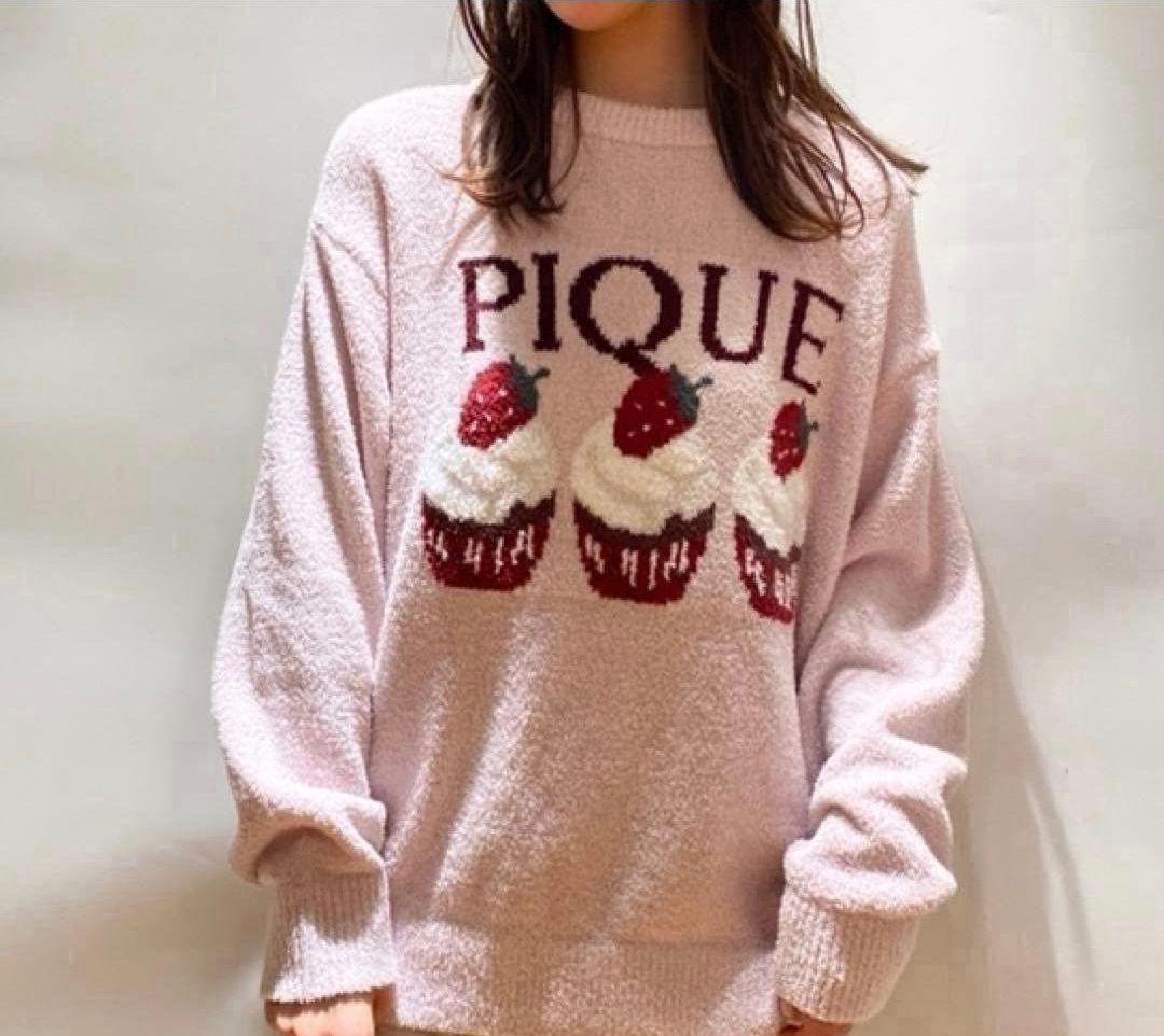 新品タグ付き】ジェラートピケ モチーフジャガードプルオーバー