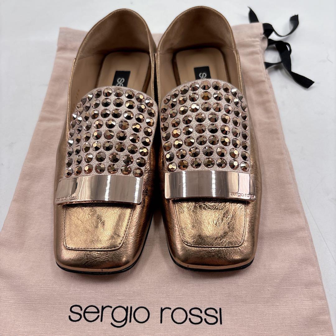 極美品】sergio rossi セルジオロッシ スタッズ SR1ローファー