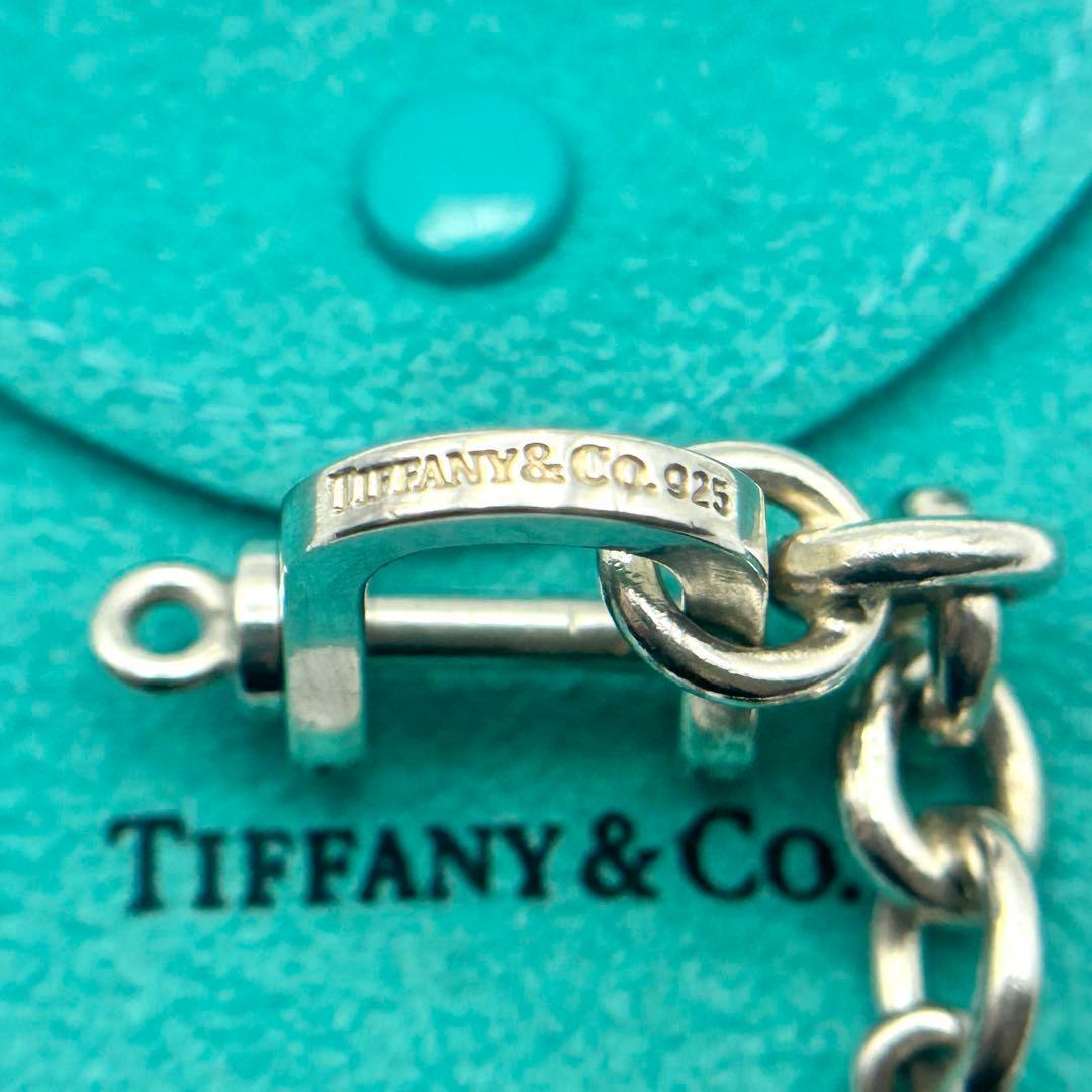 希少 ティファニー シャックル プレート キーリング シルバー 925