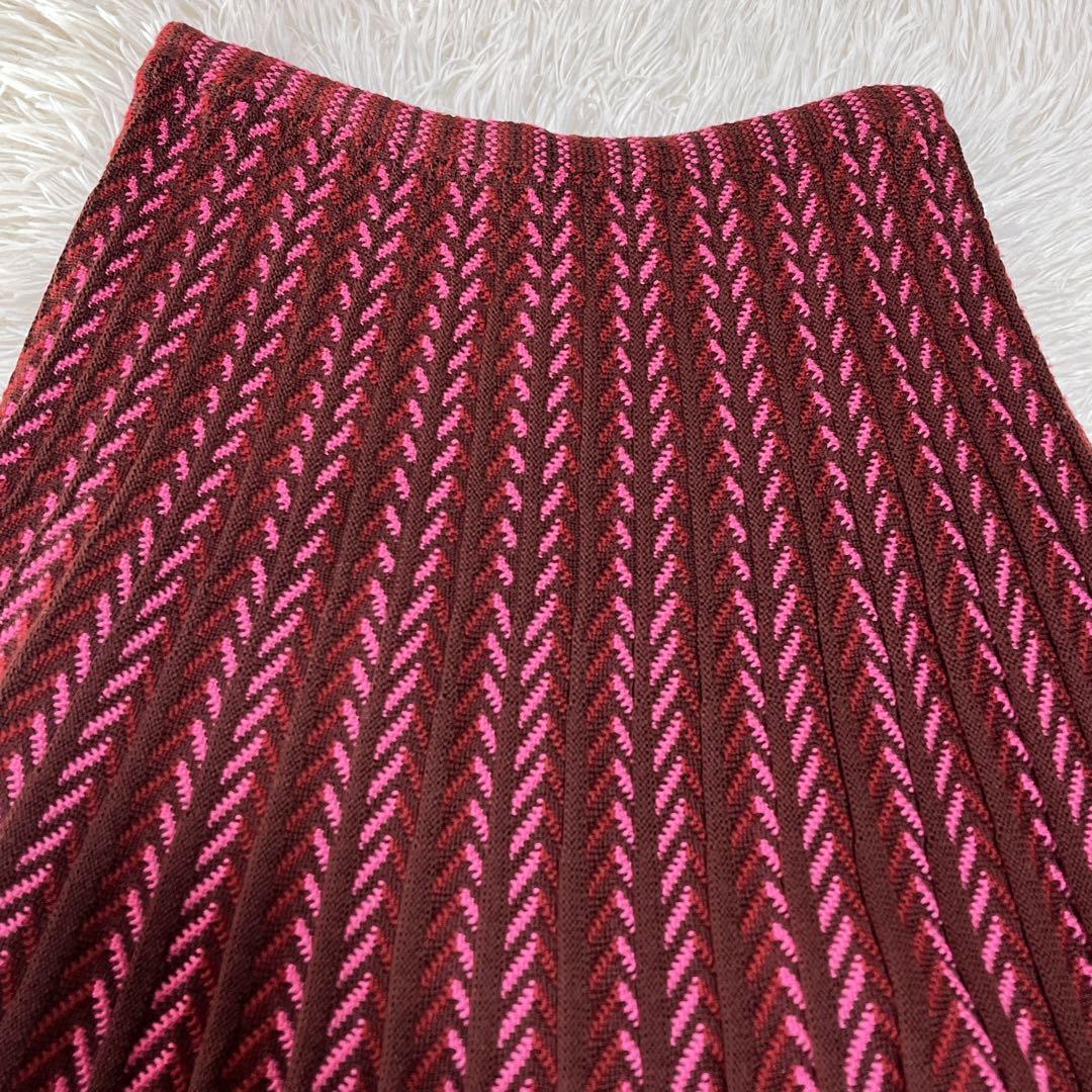 美品】molli フランス製 ウール100％ ニットスカート M エレガント