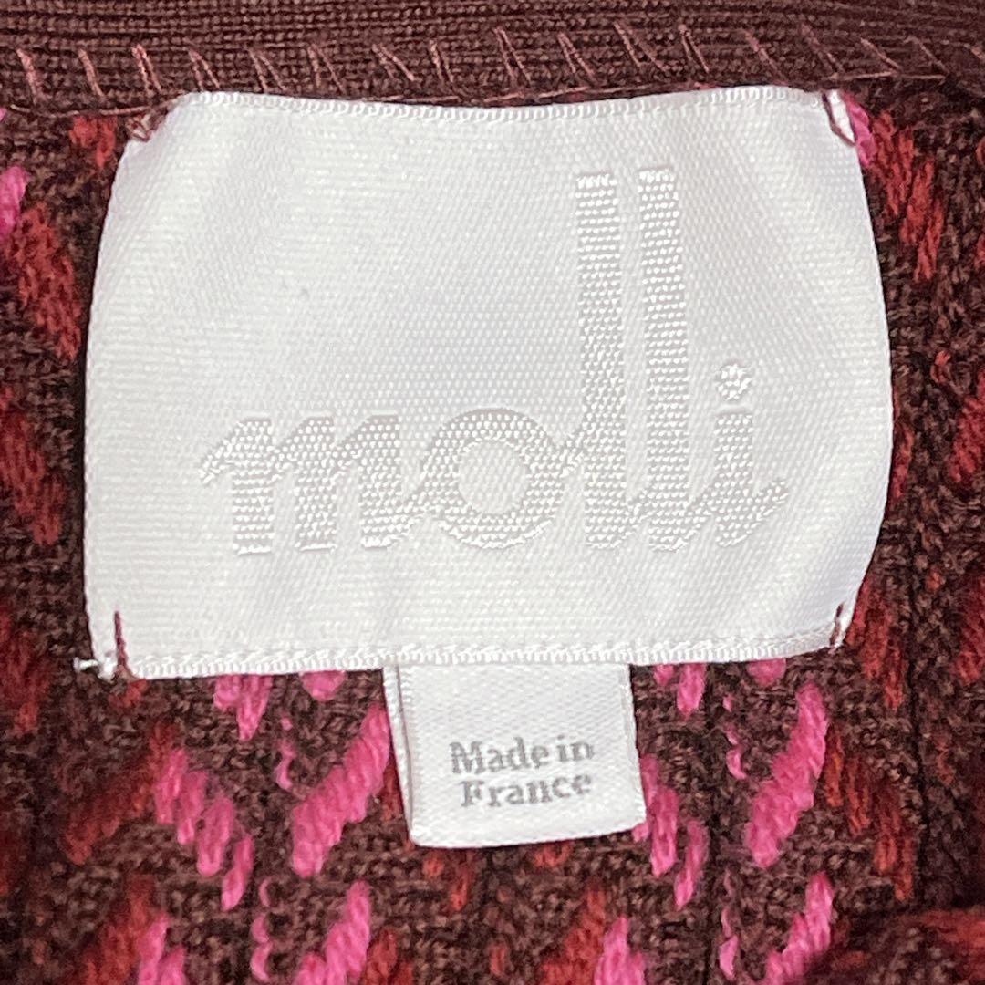 美品】molli フランス製 ウール100％ ニットスカート M エレガント
