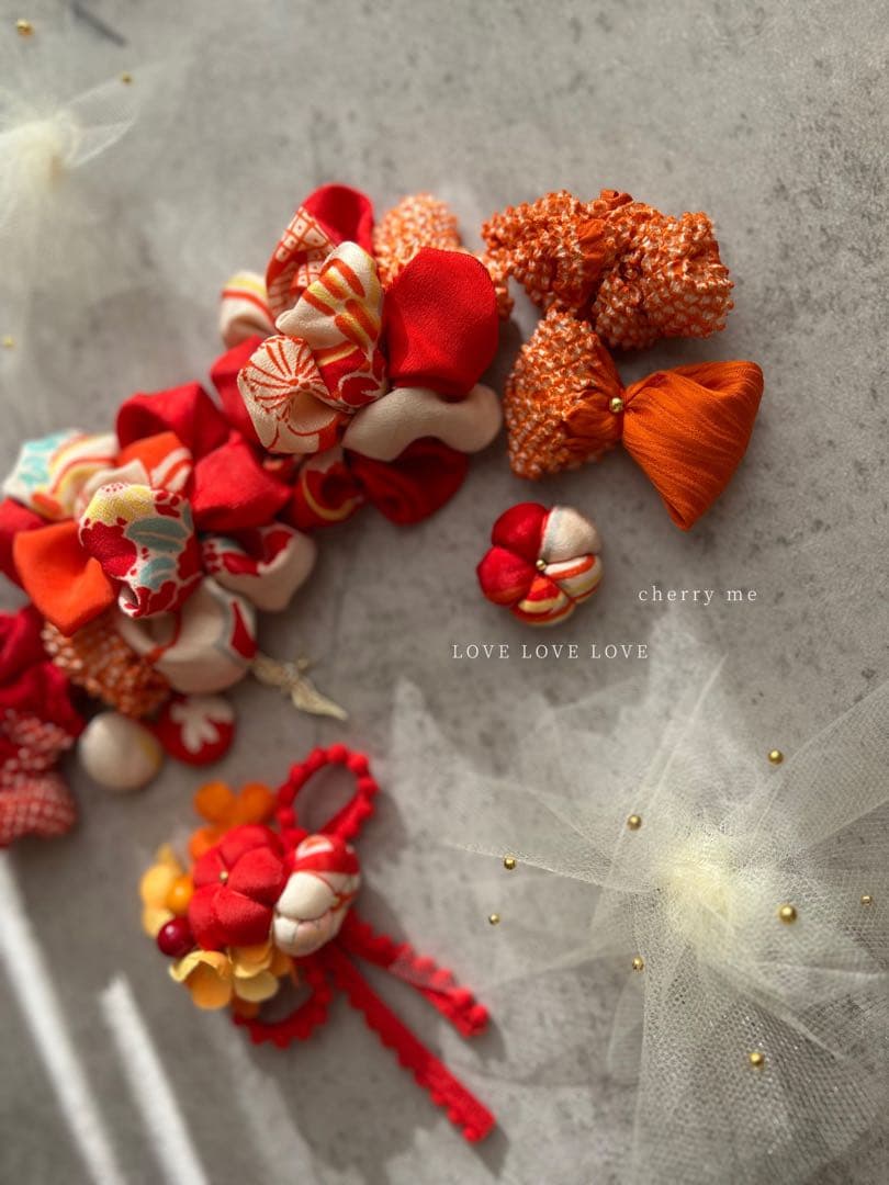 a*i様 七五三 七五三髪飾り ヘッドドレス 着物髪飾り リメイク髪飾り