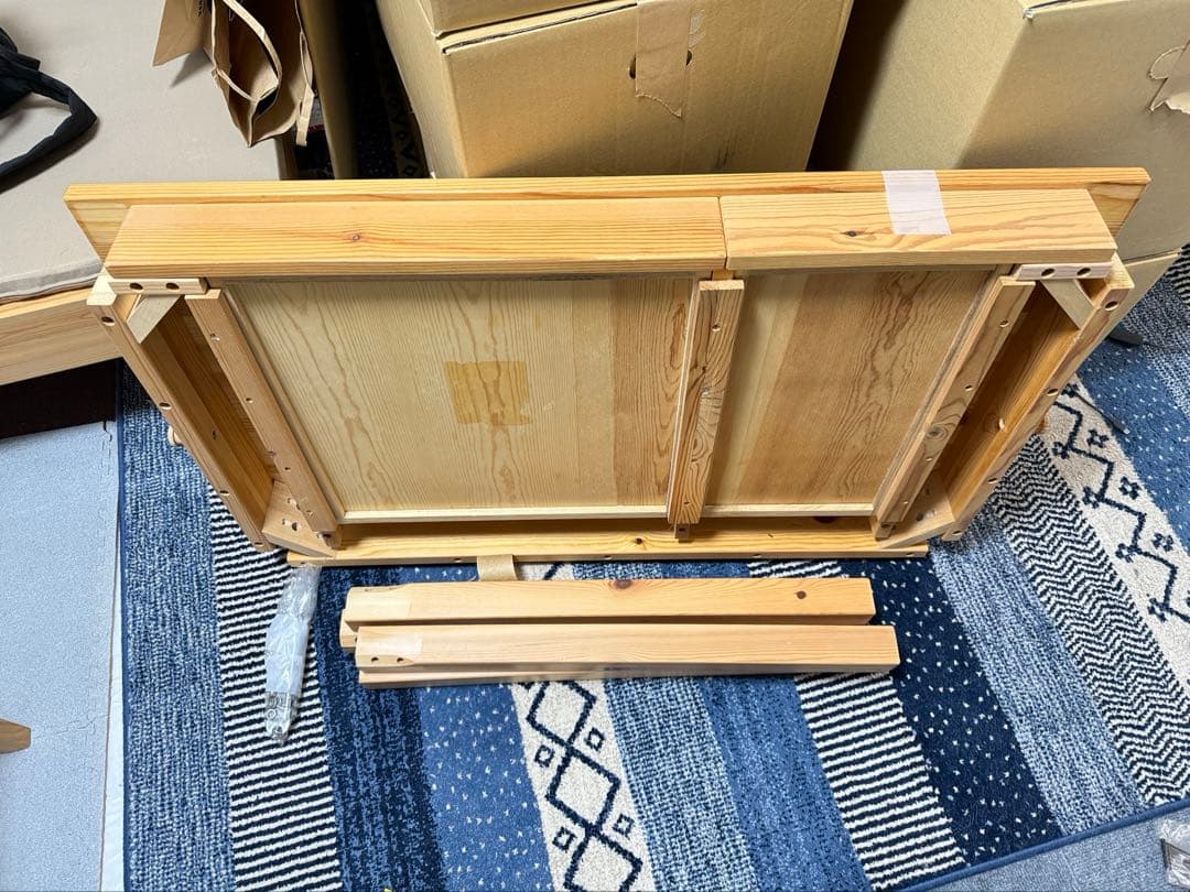 Hk-MARC  無印良品 無垢材 机 引き出しあり オーク無垢材デスク（引出・足元棚付） | 無印良品