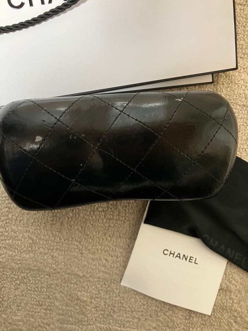 CHANEL サングラスケースメガネケース ブラック キルティング 2個
