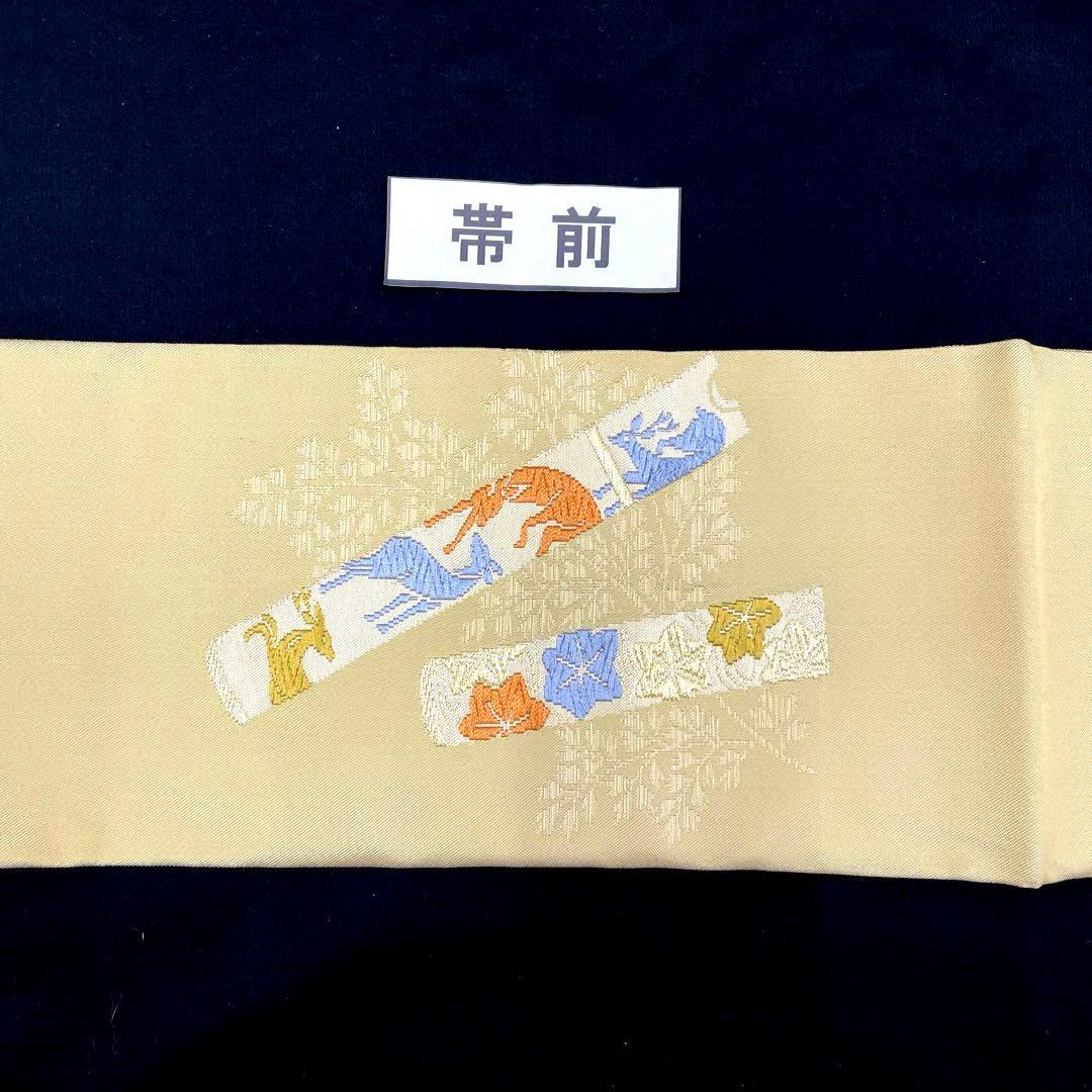 売切値下げ】512mnf8△洗える名古屋帯 紅葉 鹿 金糸 △未使用品 - メルカリ