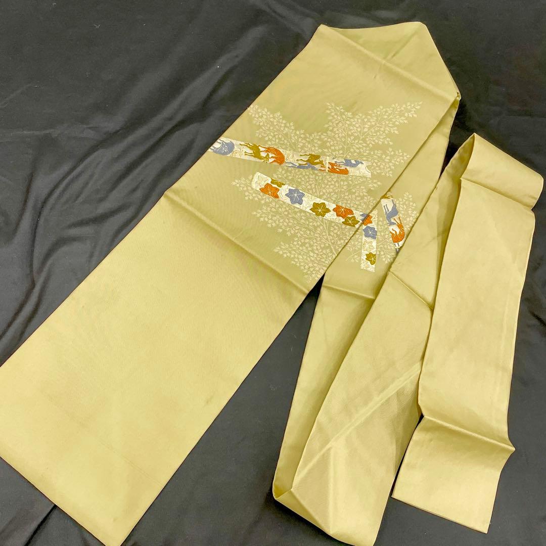 売切値下げ】512mnf8△洗える名古屋帯 紅葉 鹿 金糸 △未使用品 - メルカリ