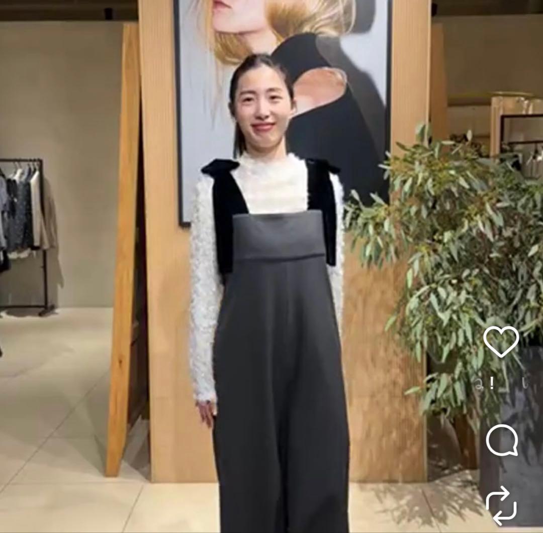 cygne リボンショルダーオールインワン Stelle GRAY 0サイズ - メルカリ