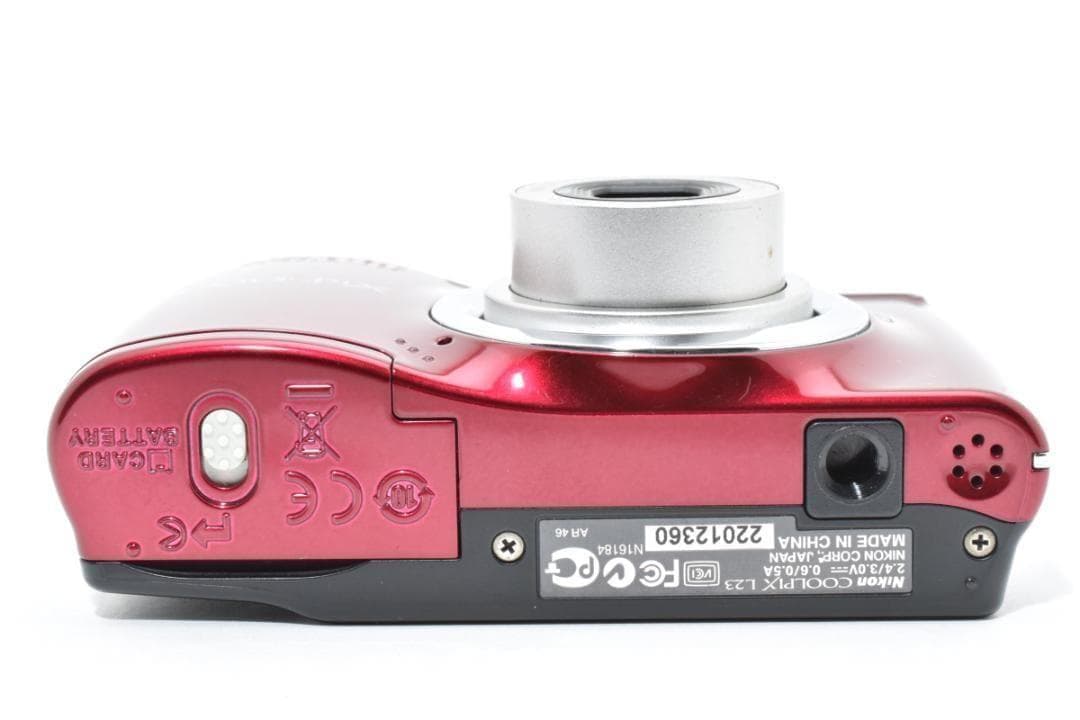 □ 美品・レッド□ ニコン Nikon COOLPIX L23 - メルカリ