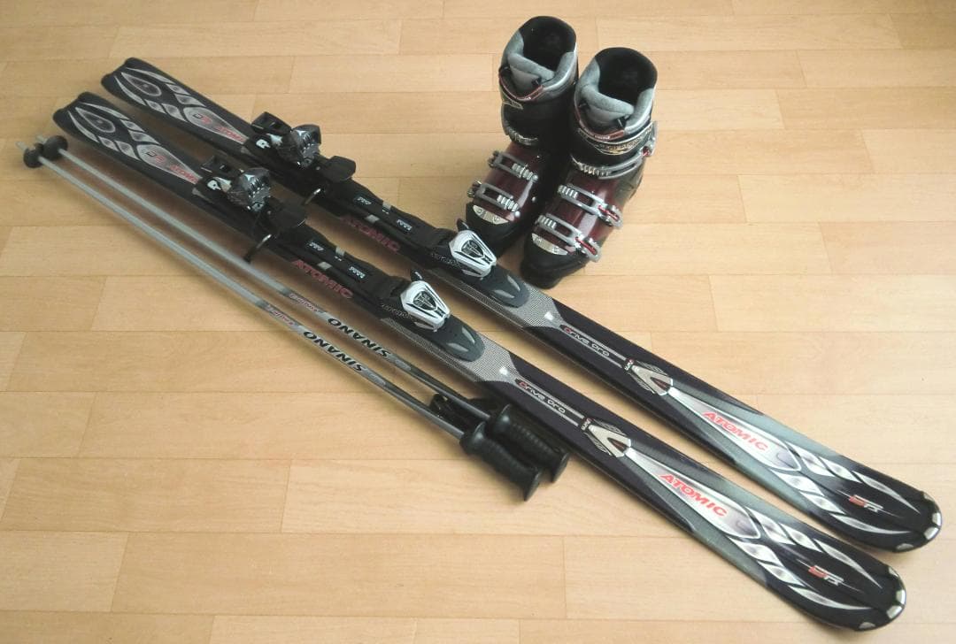 □□送料無料□ATOMIC□メンズスキーセット□板161靴26.5□メンテ付
