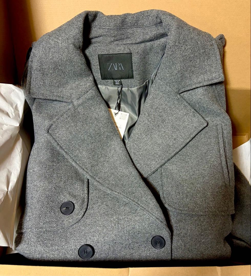 ZARA ダブルブレストコート ベルトとループ付き M - メルカリ