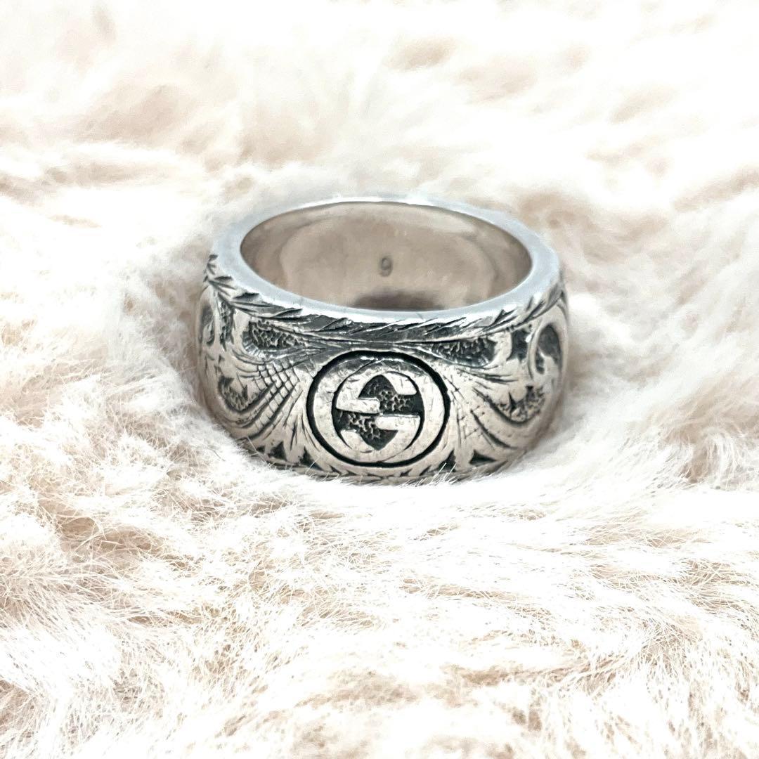 グッチ GUCCI タイガー キャットヘッド アラベスク リング シルバー925