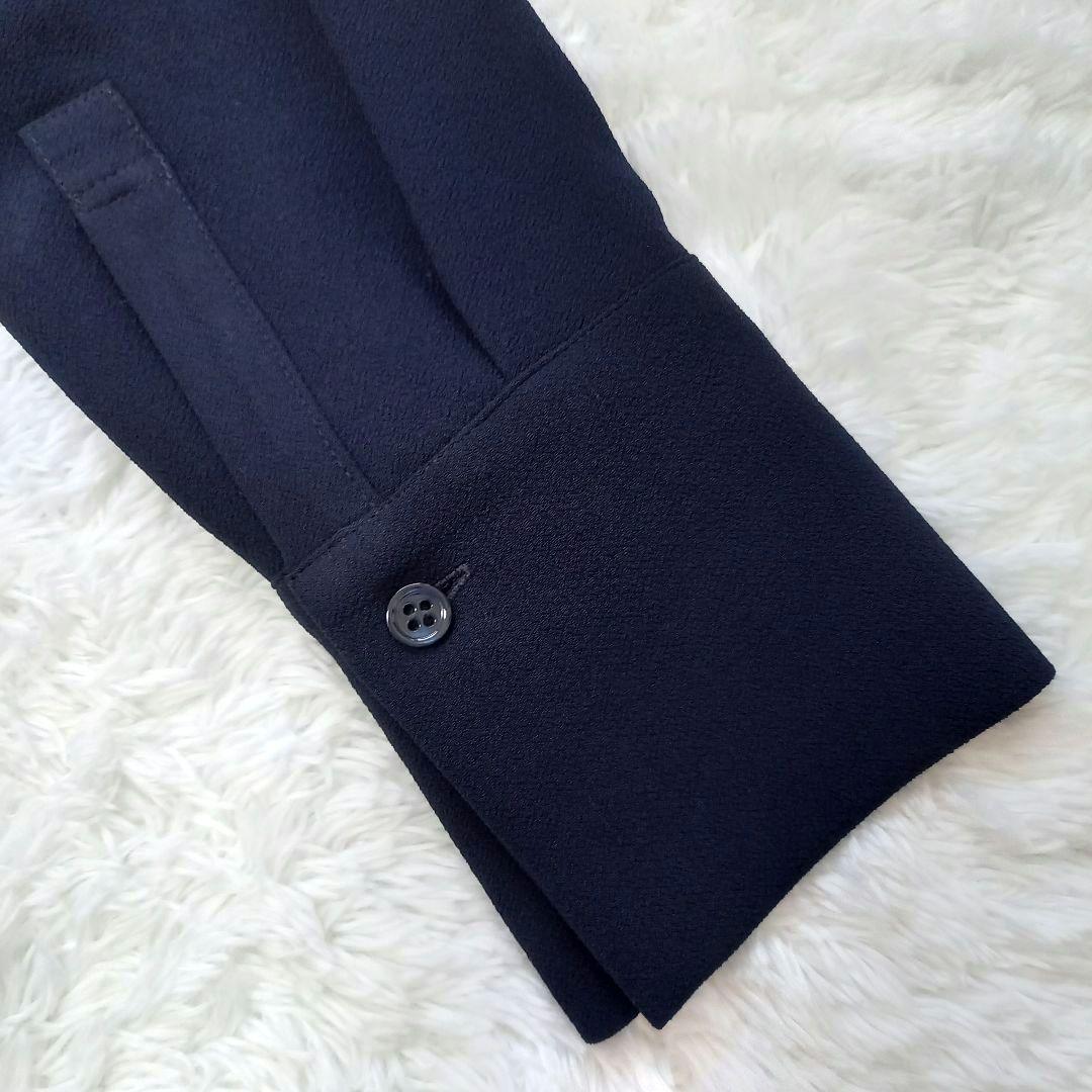 定価4.4万 ☆美品《BEIGE》24SS スキッパードレス ネイビー×ブラック