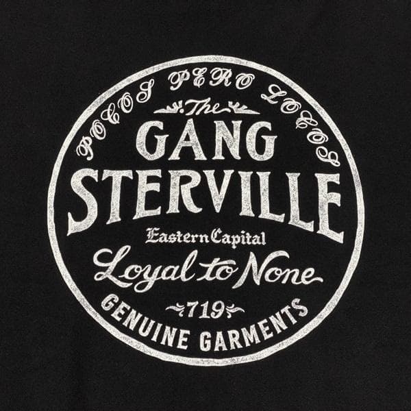 美品タグ付 GANGSTERVILLE ロゴクルーネックスウェット ブラック L