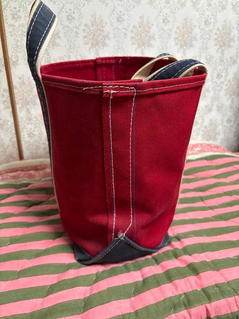 L.L.Bean 赤/ネイビー　ヴィンテージ　トートバッグ　2/15日までの価格