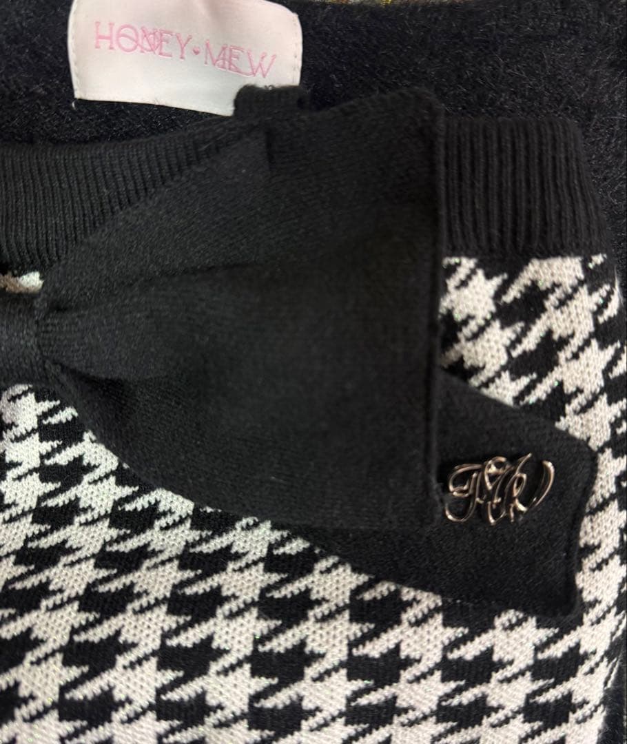 HONEY MEW ビッグリボンシャギーアンサンブルトップス ハニーミュウ