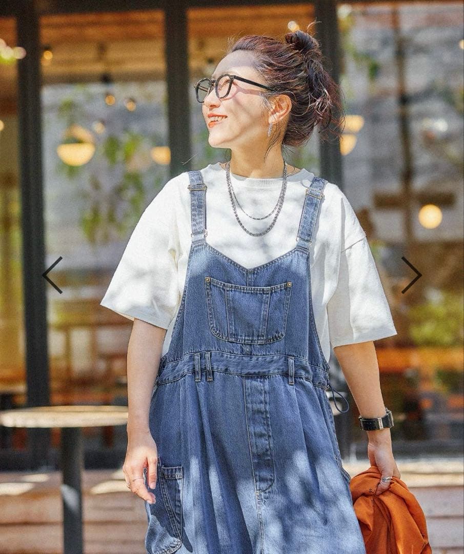 【be with M】Misayo ラクテロサロペット・インディゴＬ niko and… ニコアンド Misayo ラクテロサロペット インディゴ L