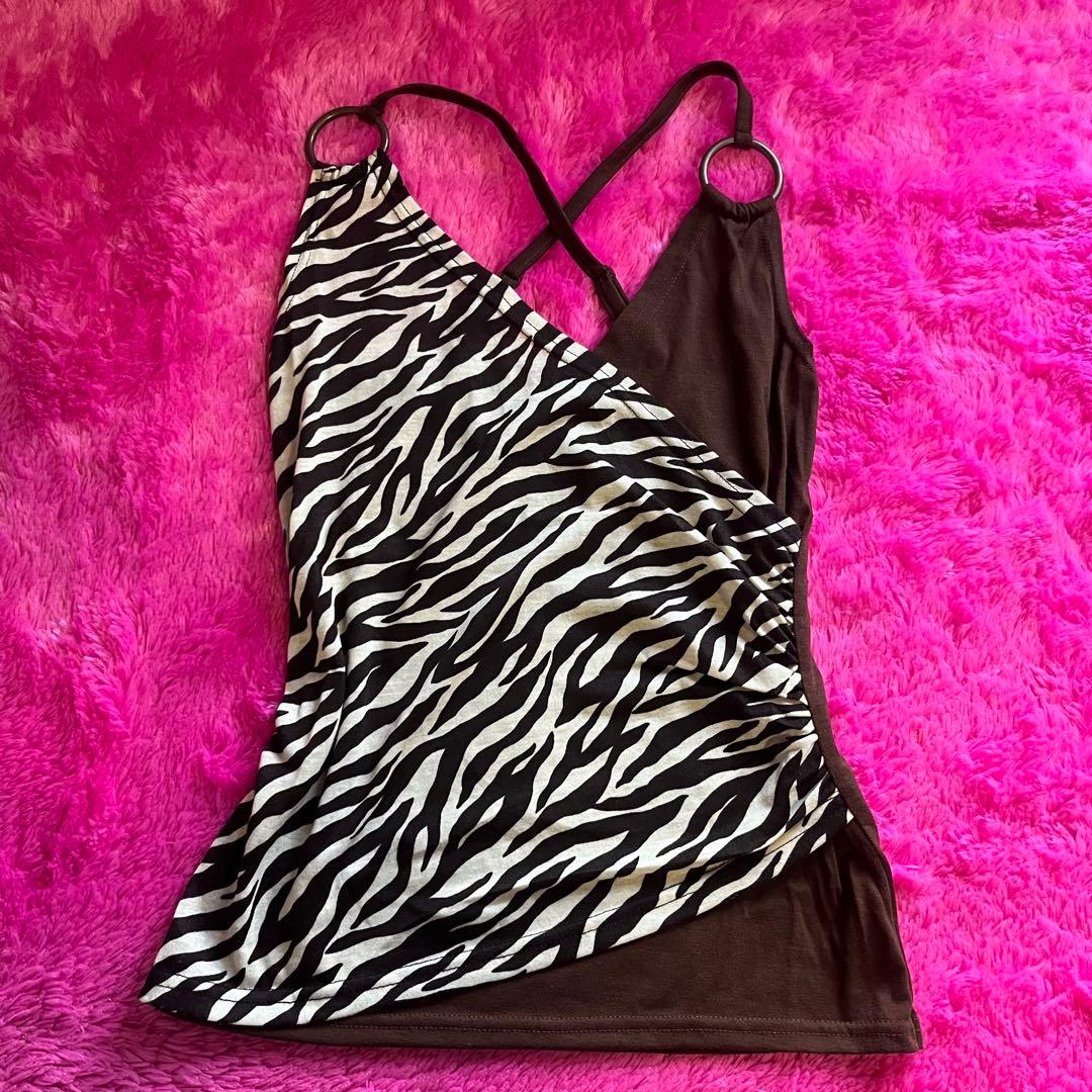 GARULA ゼブラ柄 キャミソール【平成ギャル】 dia風 dia系 dia似