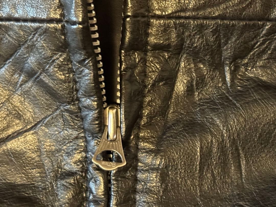 未使用 anytee オリジナル レザージャケット ブルゾン M65 - メルカリ