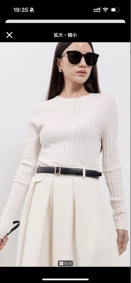 カシミヤリブ編み長袖ニット yonfa 0217230444_6994757c05af0.png