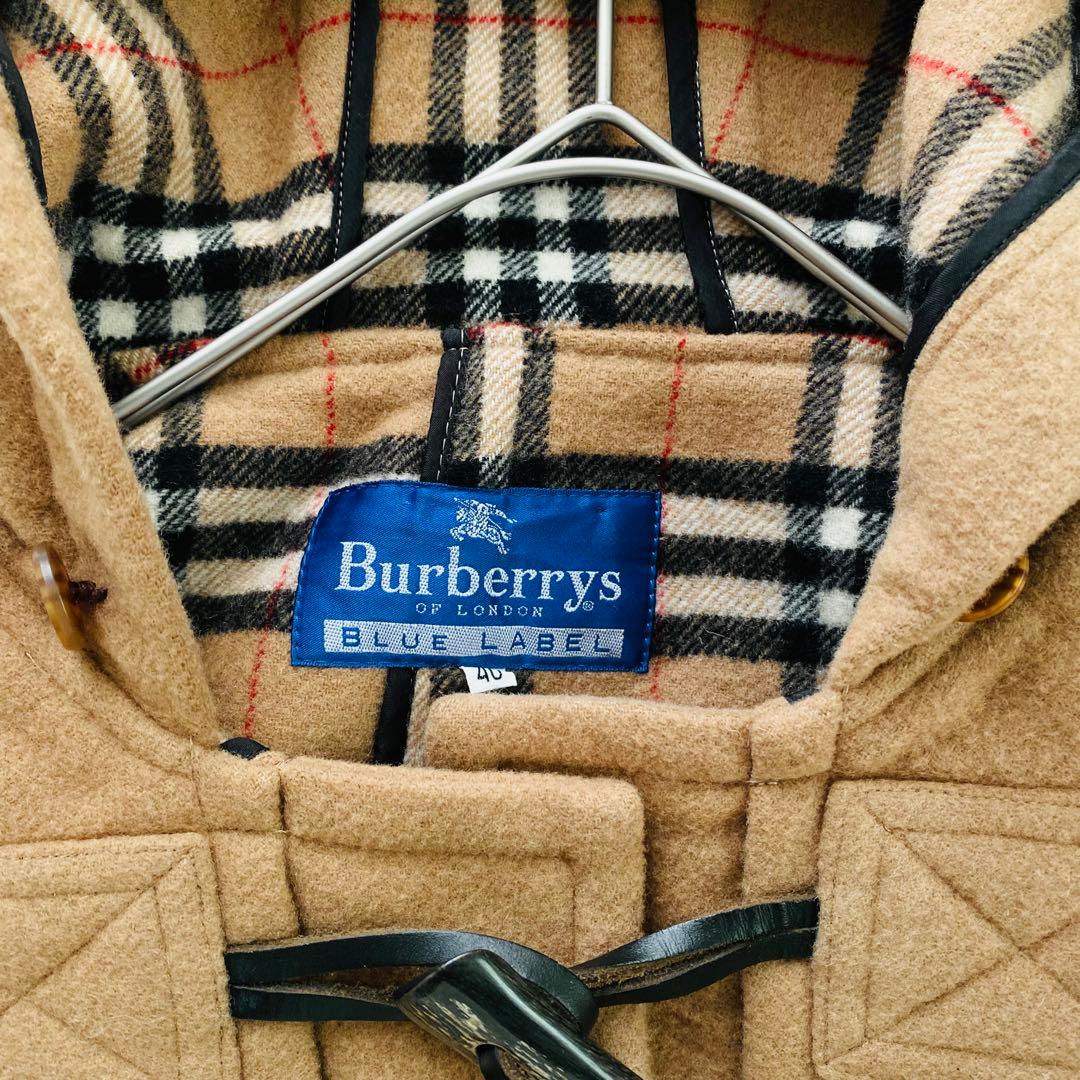 2505A 美品バーバリーロンドン ダッフルコート裏地ノバチェック ロング