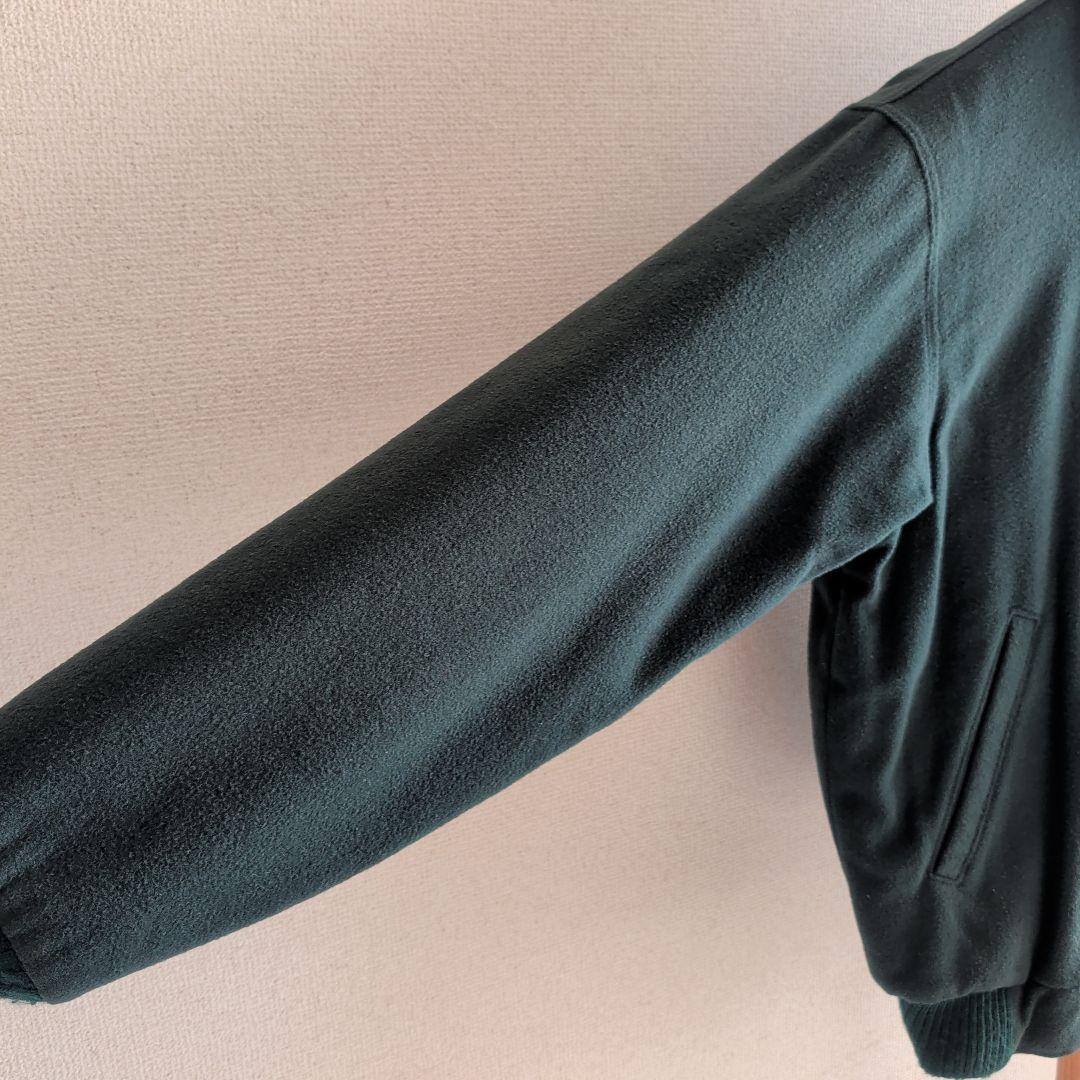 80s エルエルビーン ウールブルゾン レザー襟 ボンバージャケット USA