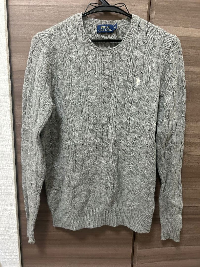 Polo Ralph Lauren ケーブルニットセーター M グレー - メルカリ