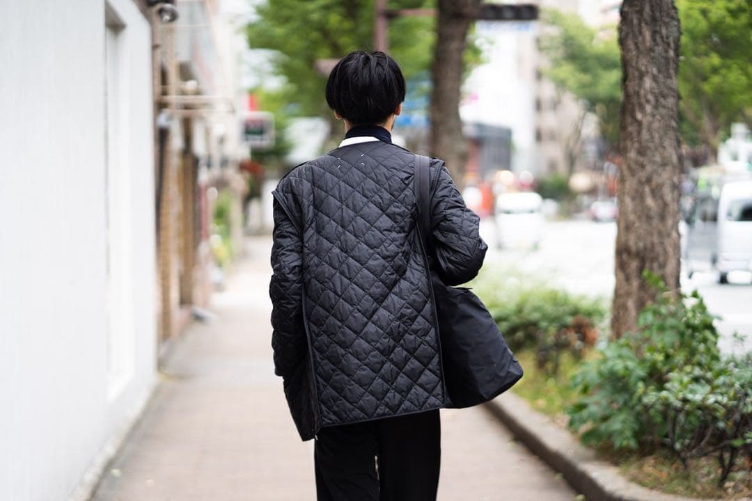 メゾンマルジェラ キルトノーカラージャケット 44 ライダース バッグ