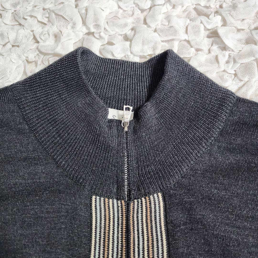 美品 ポールスミス ハイゲージ ニット ダブルジップ ドライバーズ