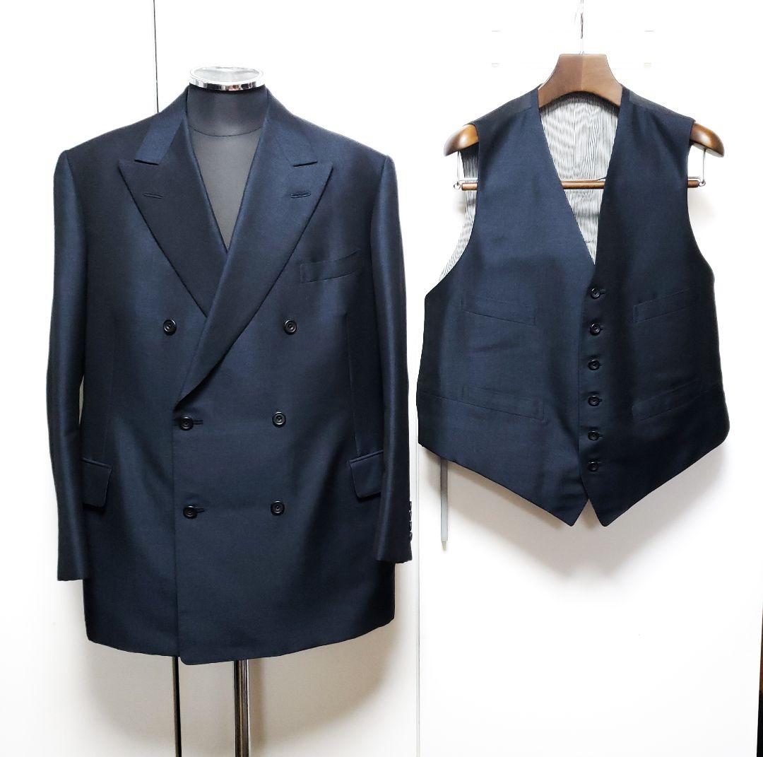 最高級 バタク Batak ビスポーク 三つ揃い スーツ ダブルブレスト ④