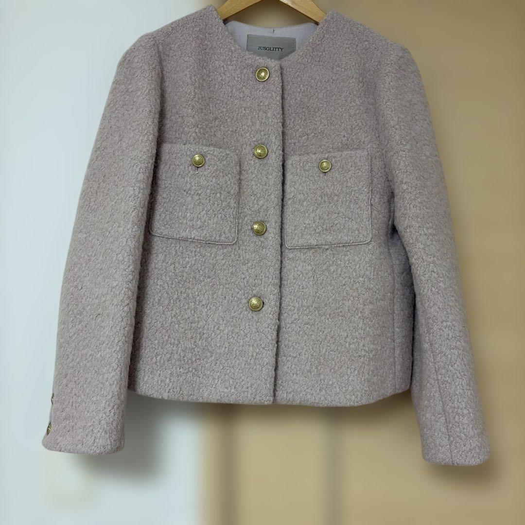 新品未使用　JUSGLITTY 《店舗限定》シャギーブークレジャコット