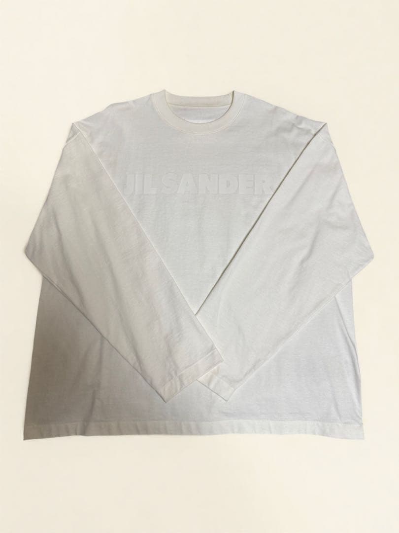 【正規品】JIL SANDER ロゴ長袖カットソー SロンT ジルサンダー JIL SANDER - 23AW【新品】JIL SANDER ロゴ プリント ロングTシャツ