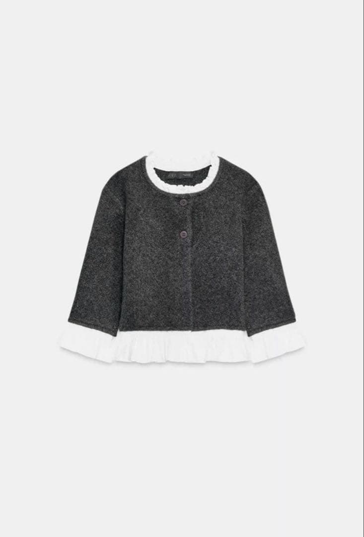 ZARA ポプリンコンビニットジャケット - メルカリ