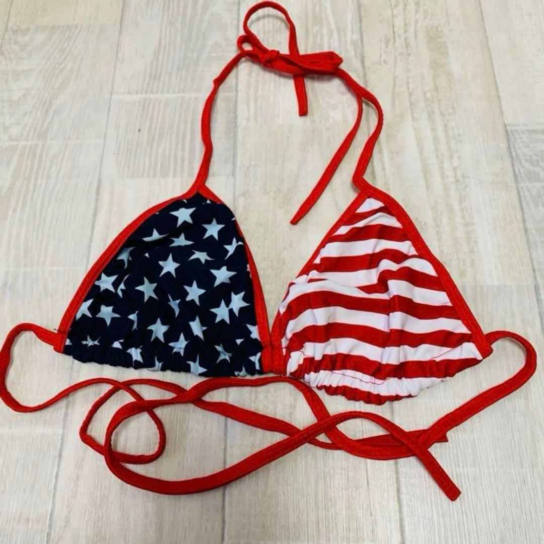 未使用に近い«free»アメリカ国旗柄 三角、紐ビキニ インポート - メルカリ