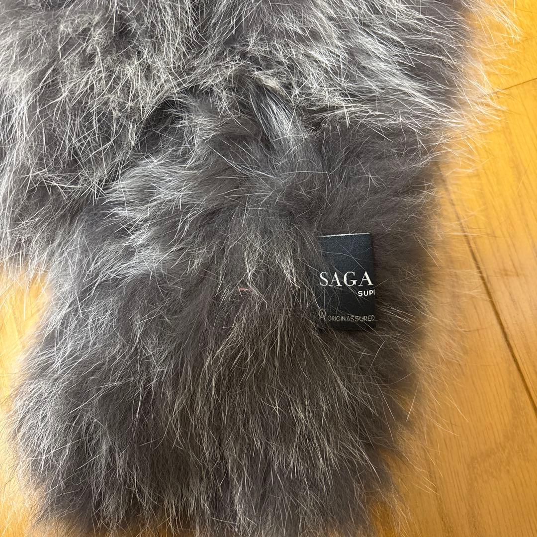 SAGAFURS サガフォックス リアルファー マフラー グレー - メルカリ