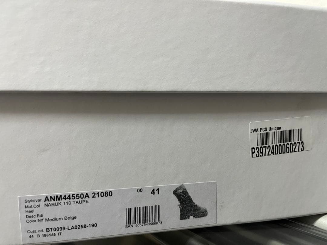 m様 【室内試着のみ】 JWアンダーソン 25SS コンバットブーツ 41