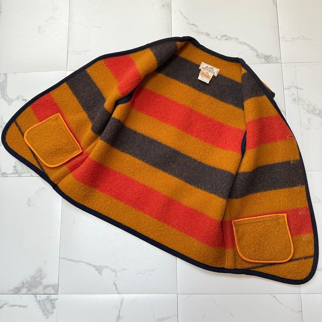 HERMES エルメス ヴィンテージ ロカバール ウール100％ ベスト 46