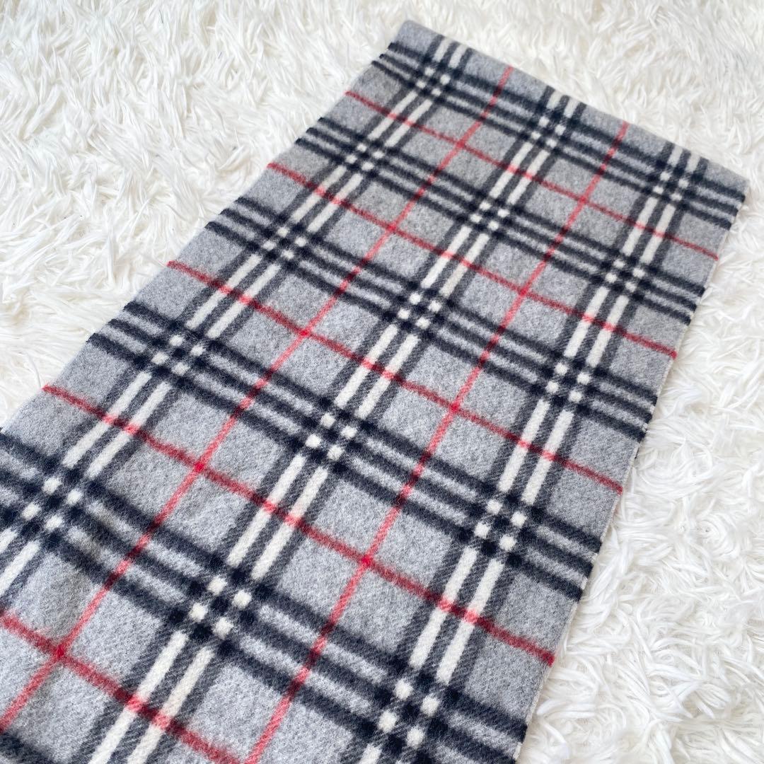 極美品】バーバリー マフラー ストール ラムウール ノバチェック