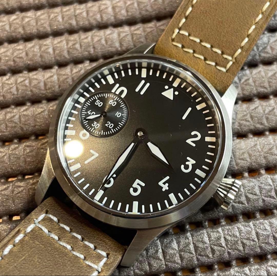 新品 パイロットウォッチ 機械式 ミリタリーウォッチ 手巻き 裏スケ