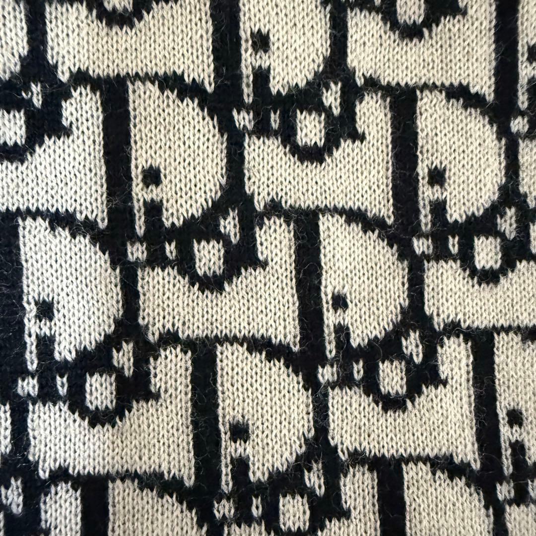 激レア】Christian Dior マフラー トロッター柄 ウール 白黒