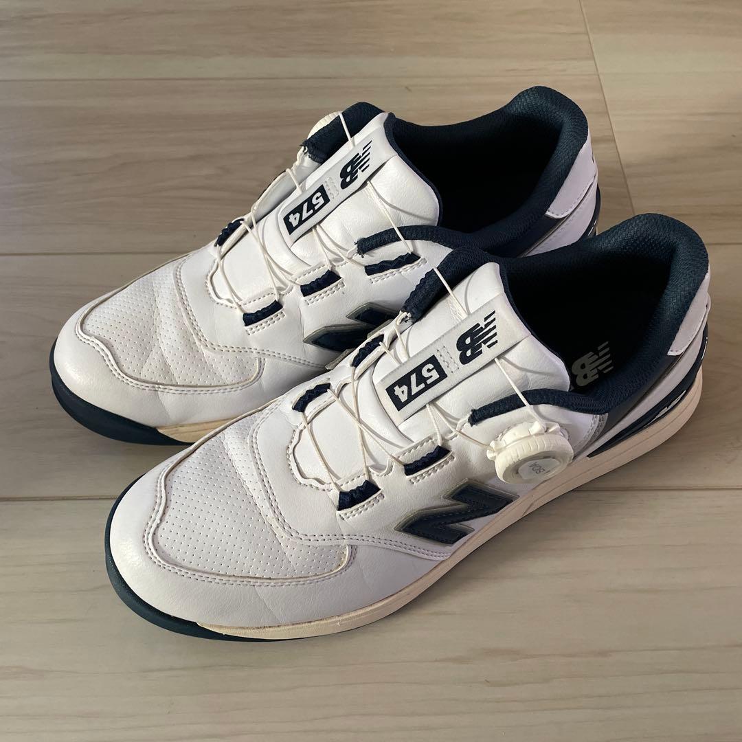 【Aki】New Balance 574J ゴルフシューズ 26.5cm