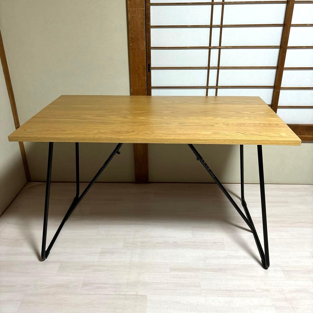 美品】無印良品 折りたたみテーブル 120 オーク材 - メルカリ