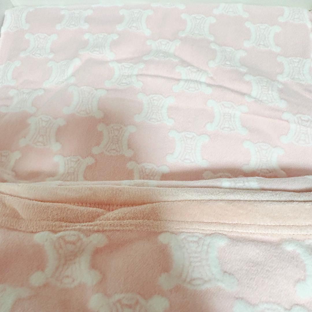 CELINE セリーヌ マカダムトリオンフ総柄 綿毛布 ピンク - メルカリ