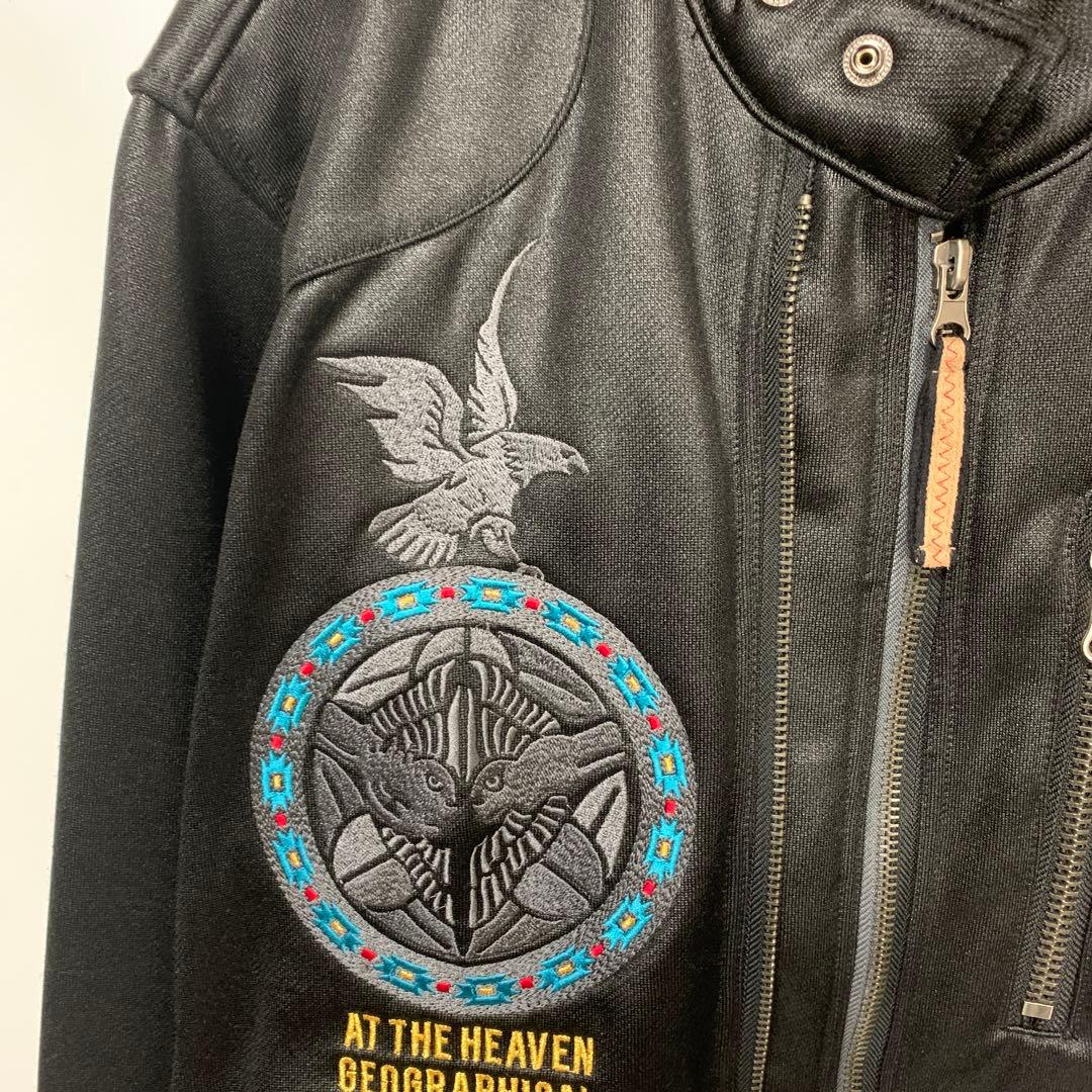 戦武 × 雅結 毘沙門天 ジャージ ライダースジャケット ブルゾン