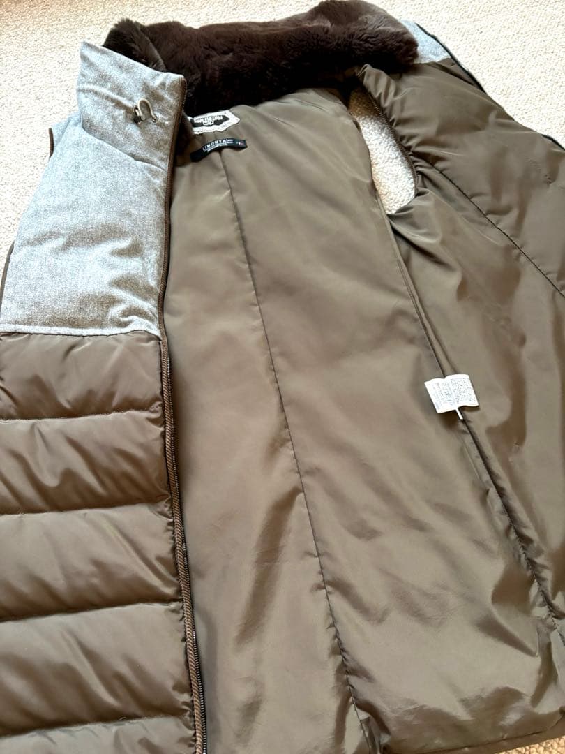 MARLENE DAM マーレンダム ブラウン ダウンベスト フード付き - メルカリ