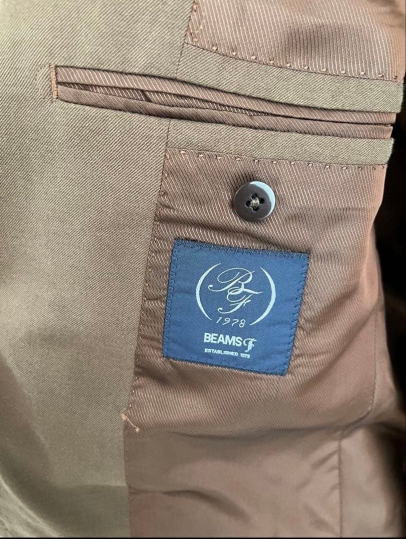 beams f ブラウン スーツ 46 総裏 brilla コットンウール - メルカリ