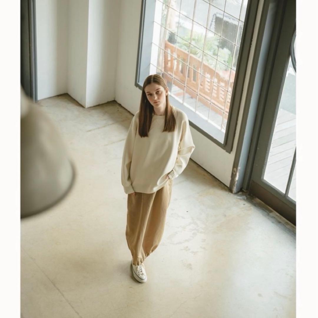 PINUE スウェットライクニットトップス (バニラ) スウェットライクニットトップス [N1210] - レディースファッション