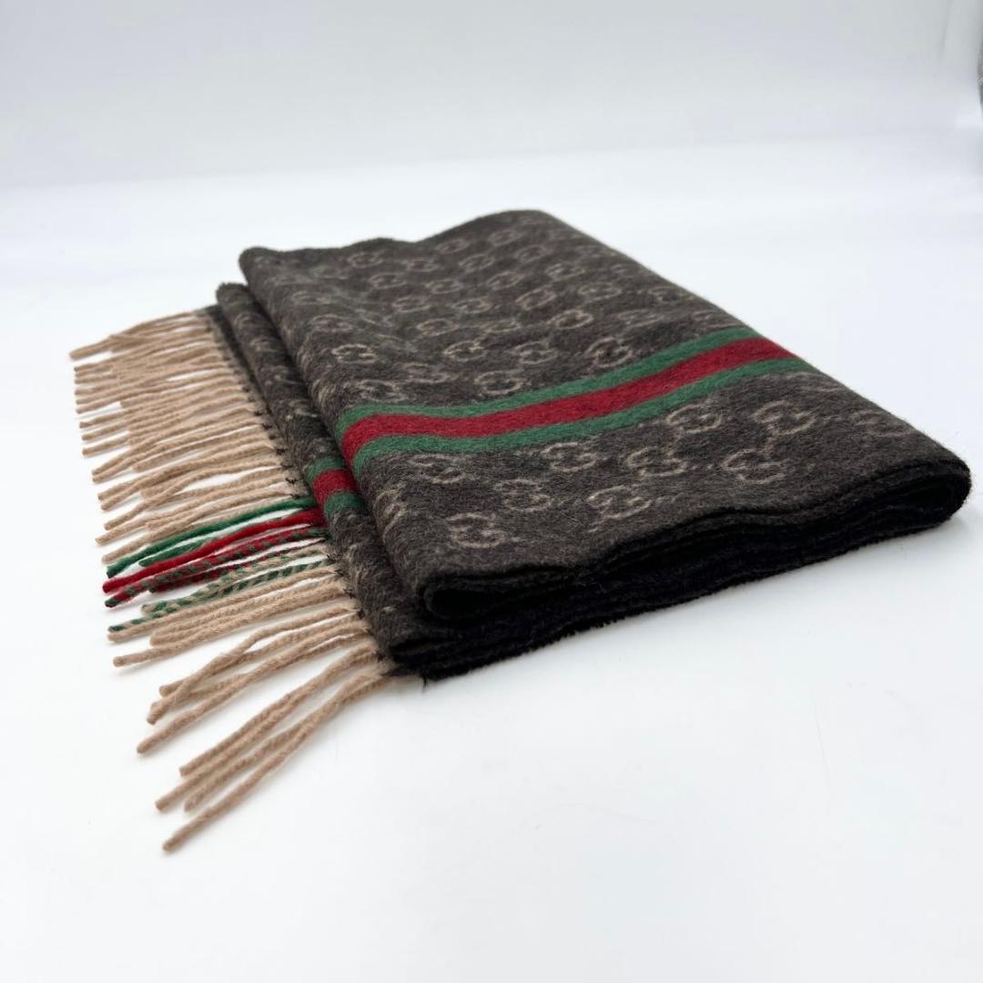 専用】GUCCI グッチ カシミヤ100% GG柄マフラー 極美品タグ付き - メルカリ