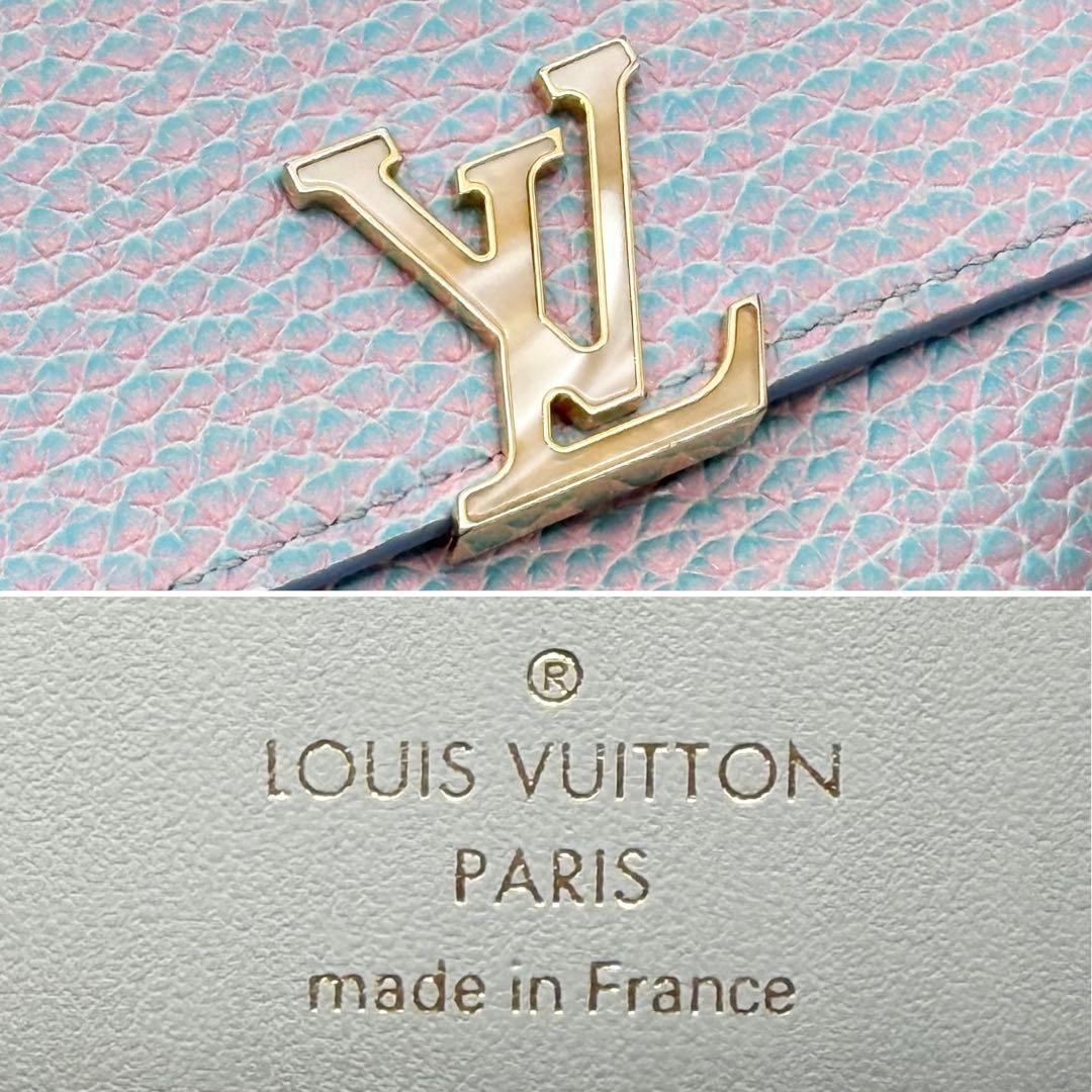 美品 希少✨ルイヴィトン カプシーヌコンパクト 三つ折り財布 サマー